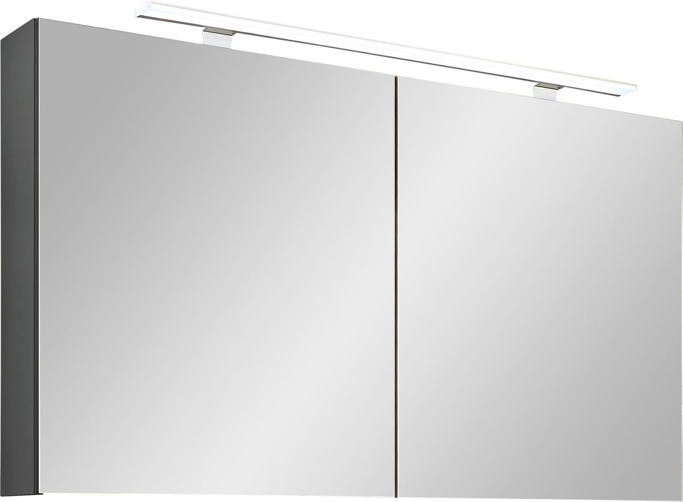 Primaster Spiegelschrank Düsseldorf mit Beleuchtung grau 120 x 70 cm