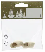 Dekofigur Holzschuhe 6 cm natur 1 Stück