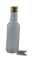 Omega Flasche 200 ml mit Schraubkappe 5,3x17,5 cm