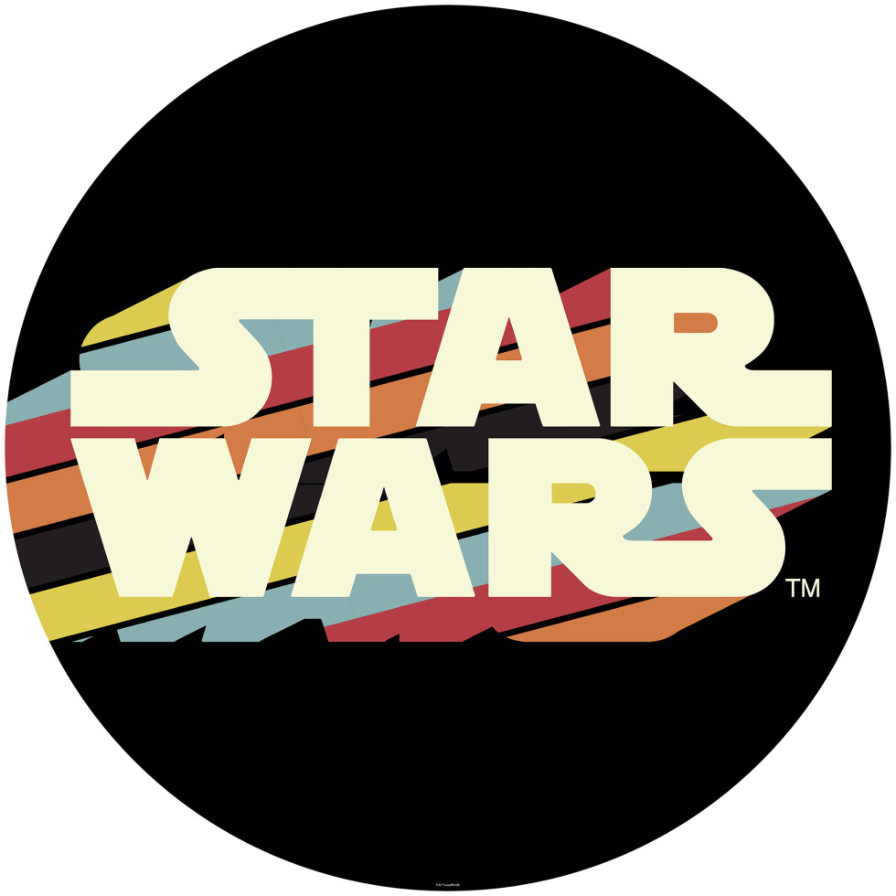 Komar Vlies Fototapete Dot Star Wars Typeface Ø 128 cm, selbstklebend GLO769551617