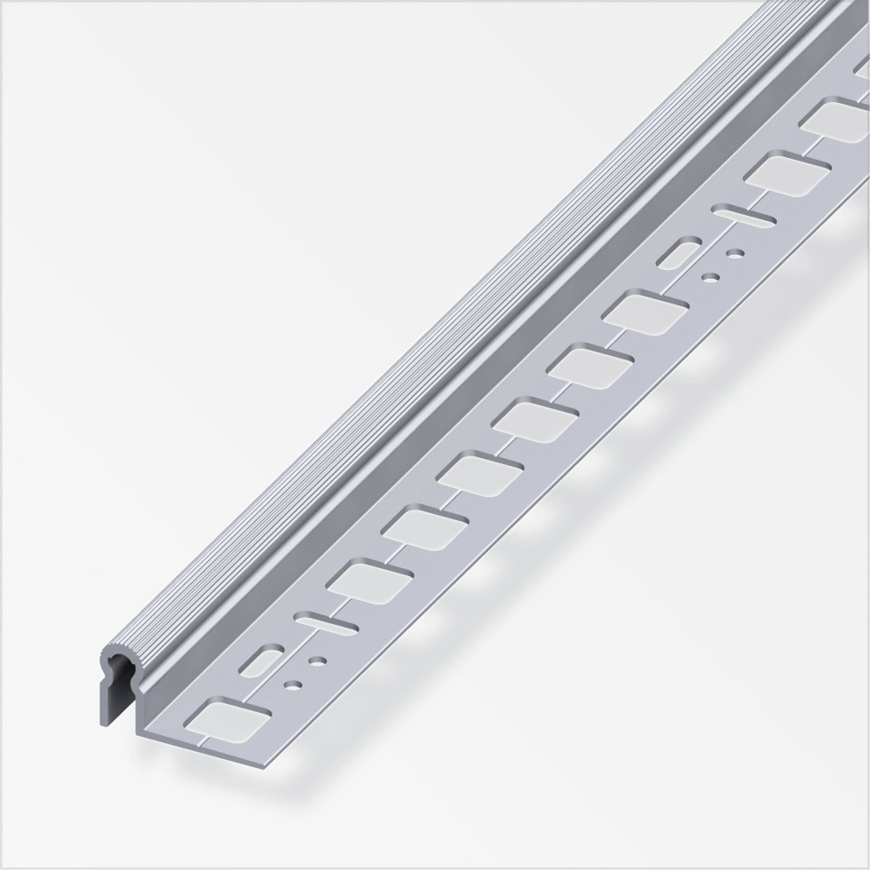 alfer Alu-Träger-Profil mit alfer®-fix 1 m, 9.5 x 30 mm Alu roh blank GLO763244495