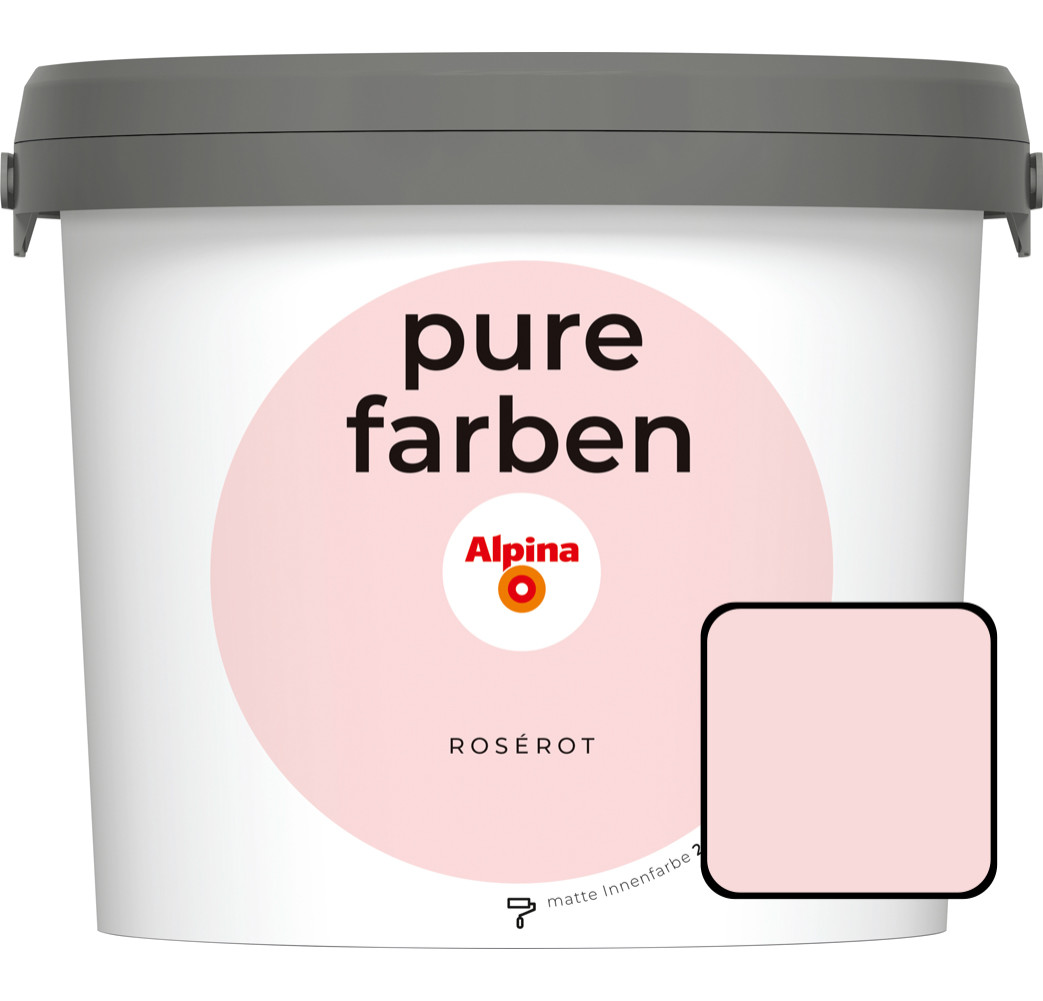Alpina Pure Farben Wandfarbe rosérot 2,5 L
