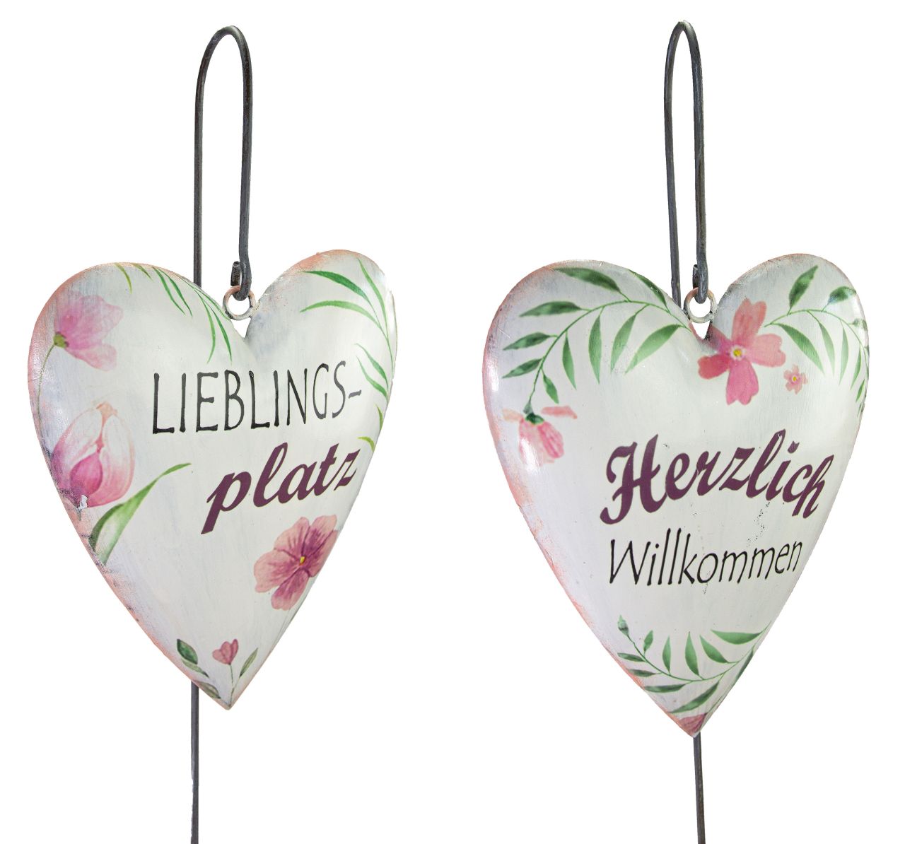 Riffelmacher Gartenstecker Lieblingsplatz/Willkommen 19 x 7,6 x 80 cm