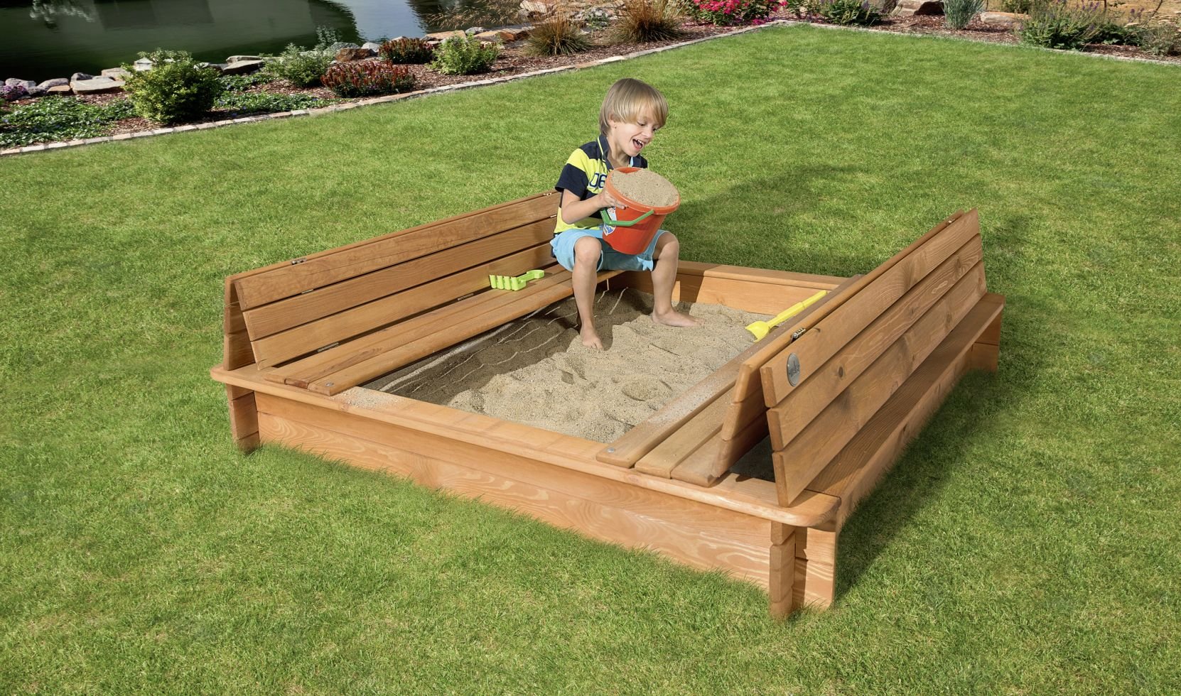 Weka Sandkasten Felix Gr. 2 140 x 140 cm kaufen Globus Baumarkt