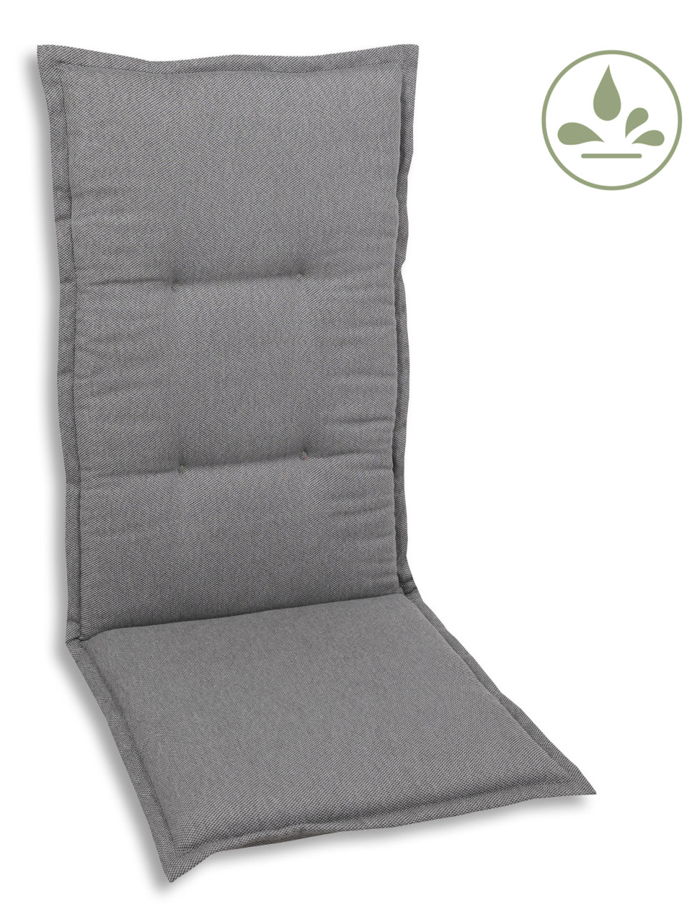 GO-DE Mittellehner-Auflage 108 cm x 50 cm x 7 cm, grau