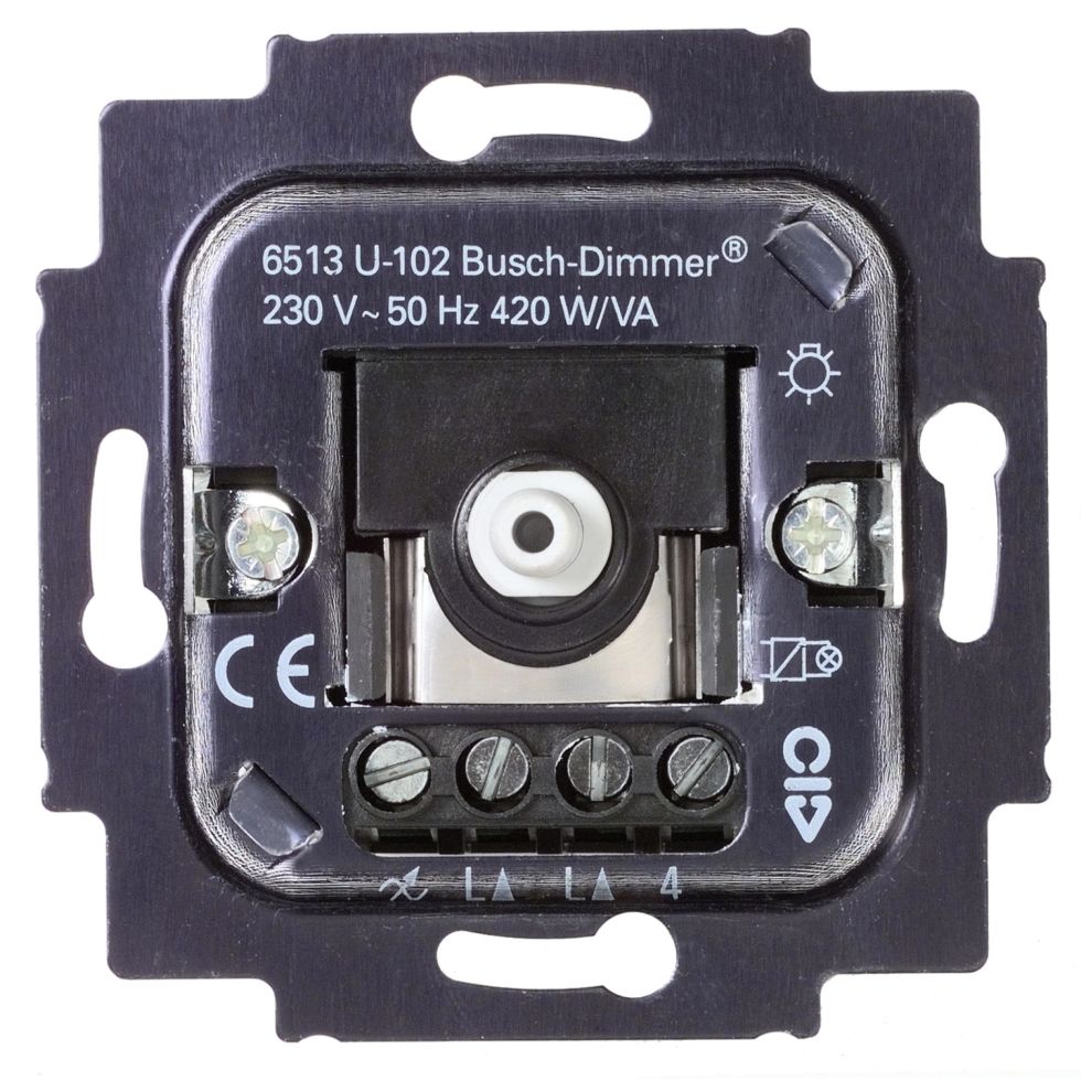 Busch Dimmer 6513 U 102 Led Geeignet Busch-Jaeger Dimmereinsatz Glüh- und Halogenlampen 40-420 Watt, 6513 U