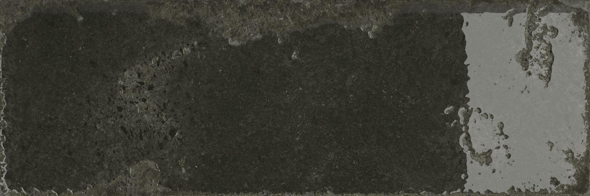 Wandfliese Alma 10 x 30 cm schwarz glanz