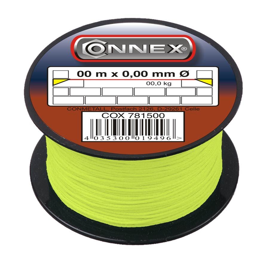 4x Maurerschnur 100m Polypropylen - Wetterfest In Gelb