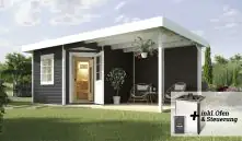 Weka Saunahaus SALO Gr. 2 Sparset 7,5 kw BioS anthrazit