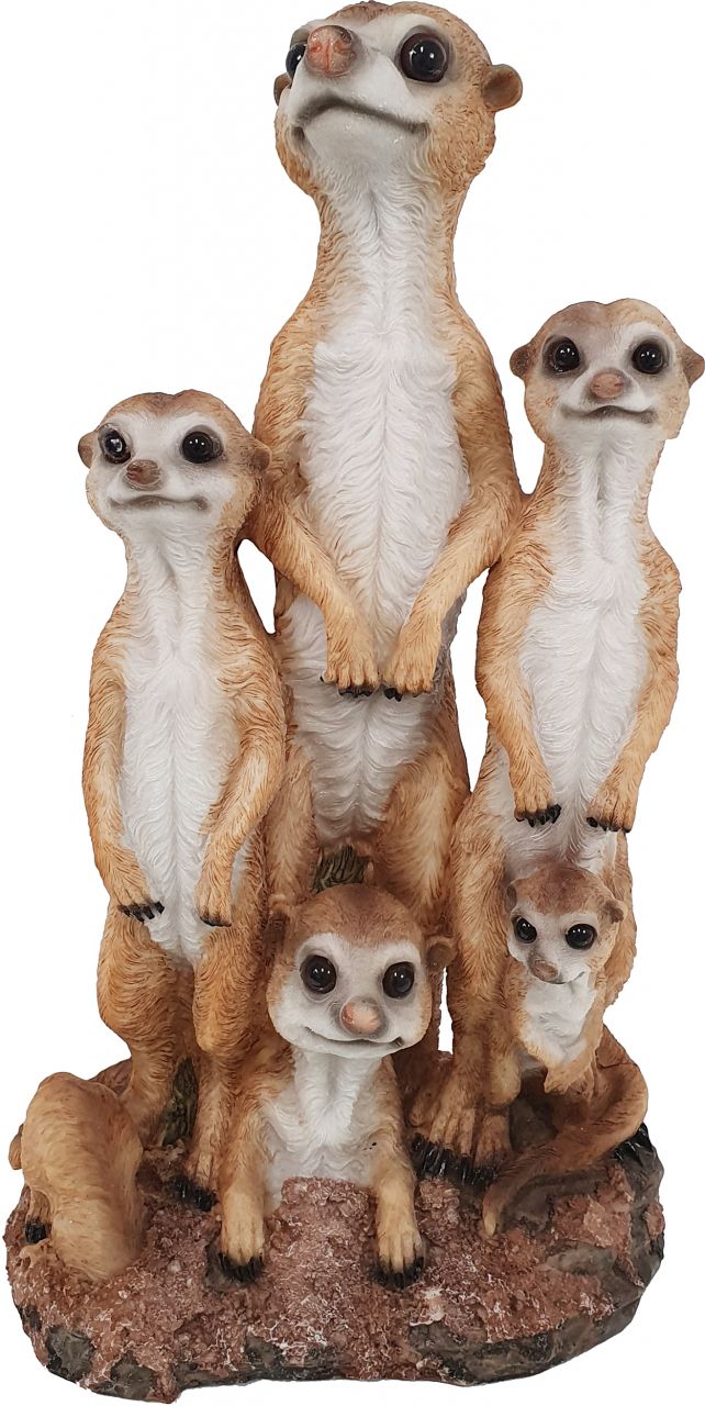 Dekofigur Erdmännchen Familie 40 x 21 x 12 cm