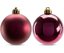 TrendLine Weihnachtskugeln bruchfest, langlebig Ø 6 cm magnolienrosa 12 Stück
