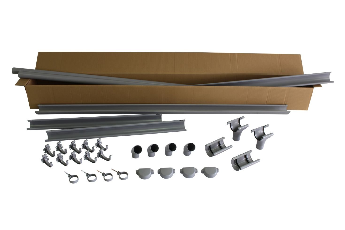 Marley DachrinnenKomplettset RG 75 für Block und Gartenhäuser bis 3 m
