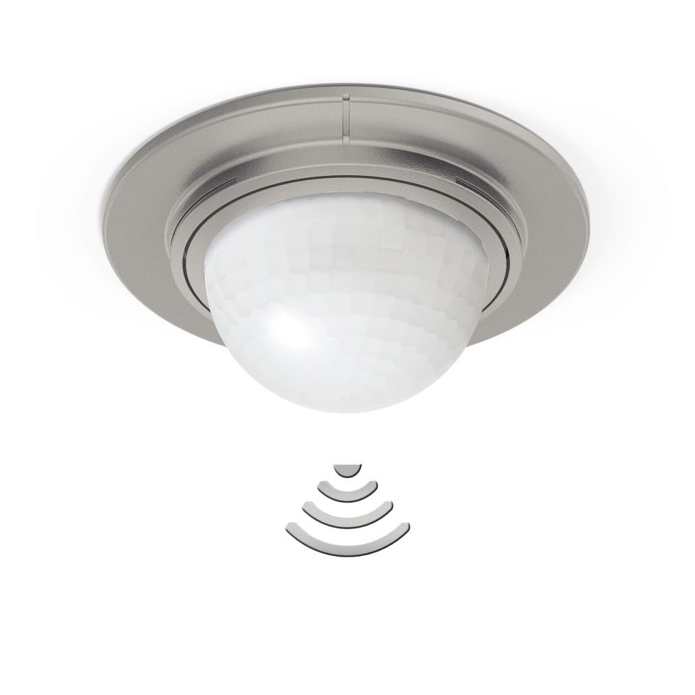 Steinel Einbau-Bewegungsmelder IS 360-1 schwarz, 1000 W Schaltleistung, 360° Sensor, max. 4 m Reichweite, LED geeignet