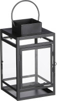 Mica Laterne Storm schwarz Eisen 23 x 13 x 13,5 cm