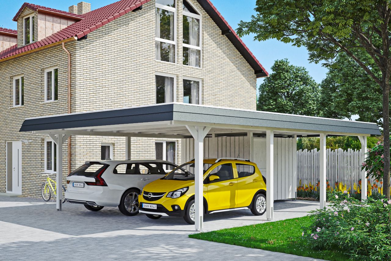 SkanHolz SKAN HOLZ Carport Wendland mit Abstellraum 630 x 879 cm mit Aluminiumdach GLO784205625