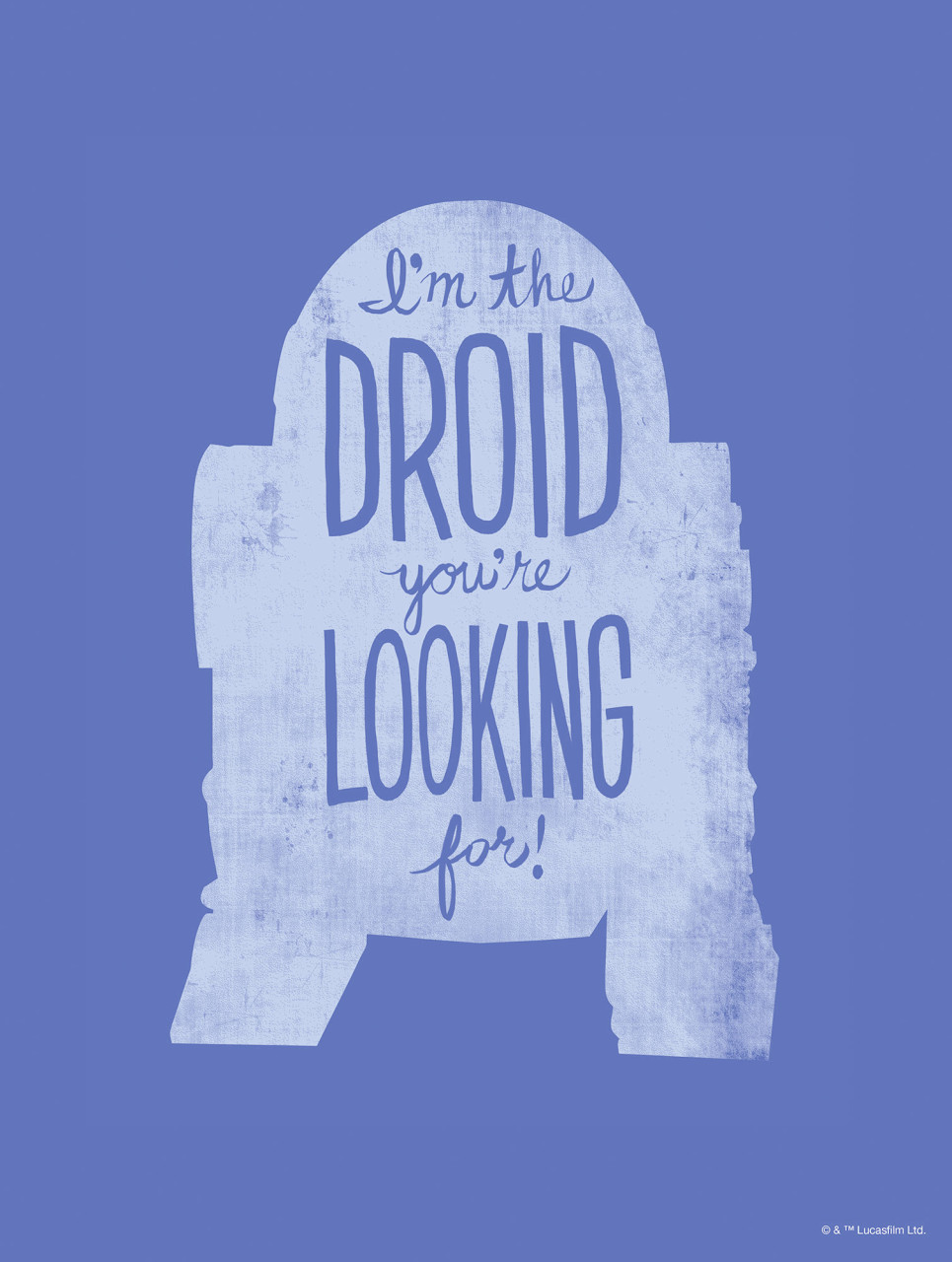 Komar Wandbild SW Silh Quotes R2D2 30 x 40 cm GLO769551662