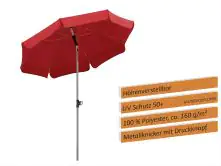 Schneider Sonnenschirm Locarno rot Ø 150 cm