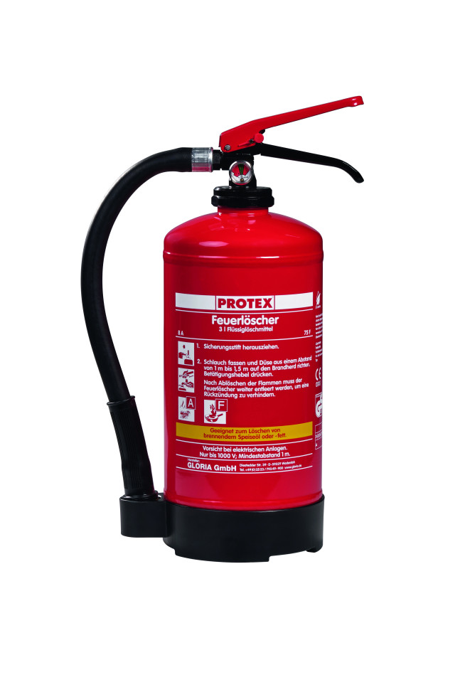 Protex Fettbrand-Feuerlöscher 3l FDA3 mit Halterung GFMc7ab57daf
