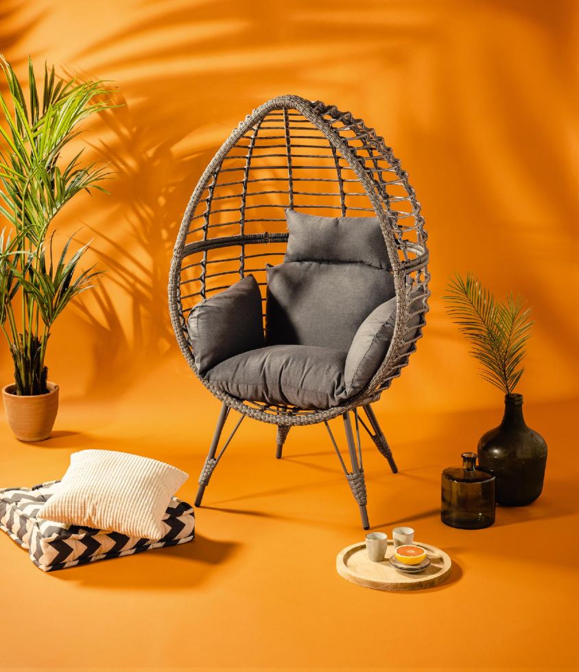 Egg Chair Evora grau kaufen Globus Baumarkt