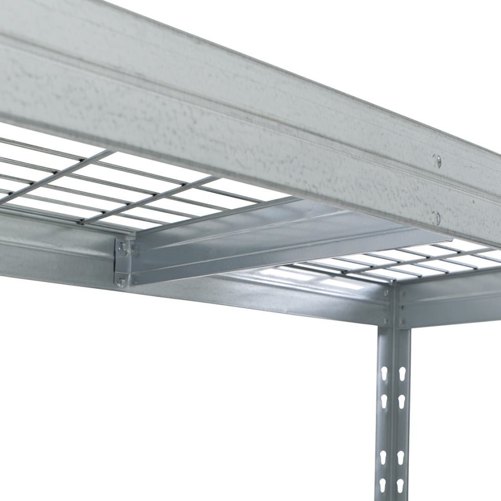 Proregal rek voor zware lasten, verzinkt 180 x 120 x 60 cm, vakbelasting 250 kg, kelderrek, steekrek, garagerek, opbergrek