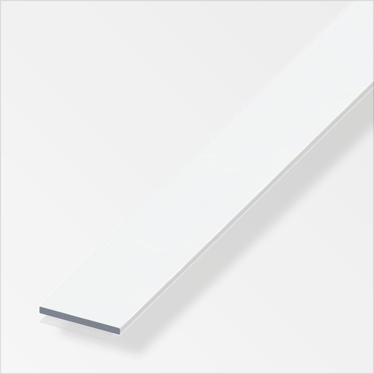 alfer Flachstange PVC 1 m x 30 × 3 mm weiß