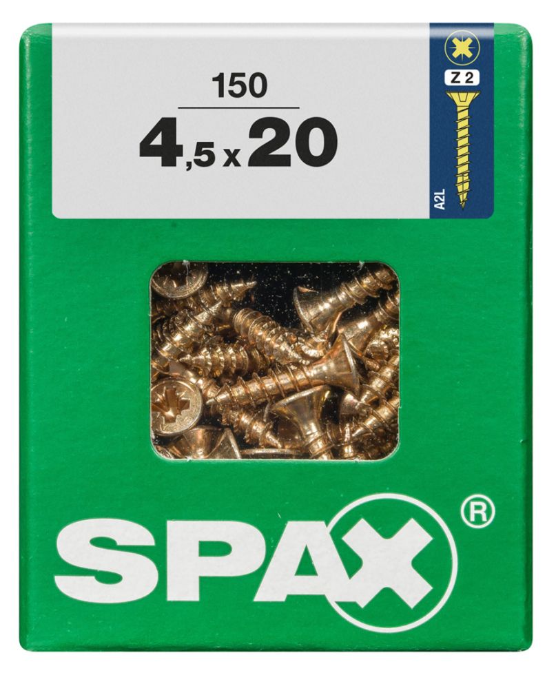 Spax Universalschrauben 4.5 x 20 mm PZ 2 - 150 Stk.