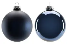 TrendLine Weihnachtskugeln aus Glas Ø 8 cm nachtblau 6 Stück