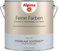 Alpina Feine Farben Wandfarbe No. 16 Steinblaue Schönheit - elegantes blaugrau 2,5 L