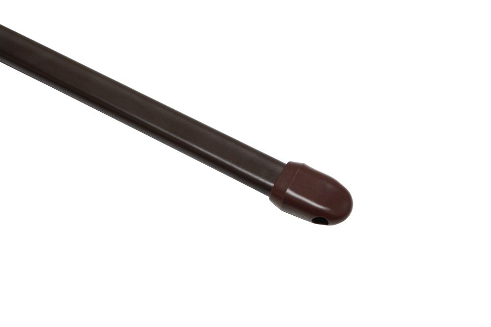 Gardinia Vitragestange flachoval braun, Ø 11 mm, ausziehbar 100 - 160 cm