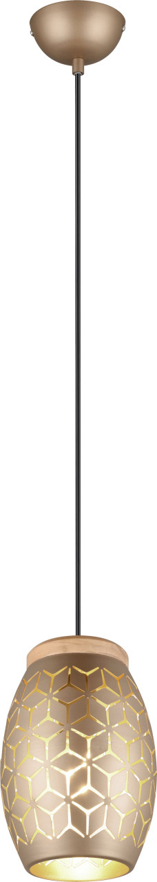 Trio Leuchten Pendelleuchte Bidar E27, beige, Metall