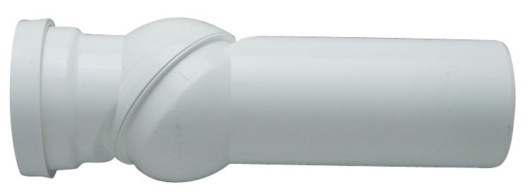 Cornat WC-Anschlußgelenkbogen weiß, 0-90°, stufenlos verstellbar