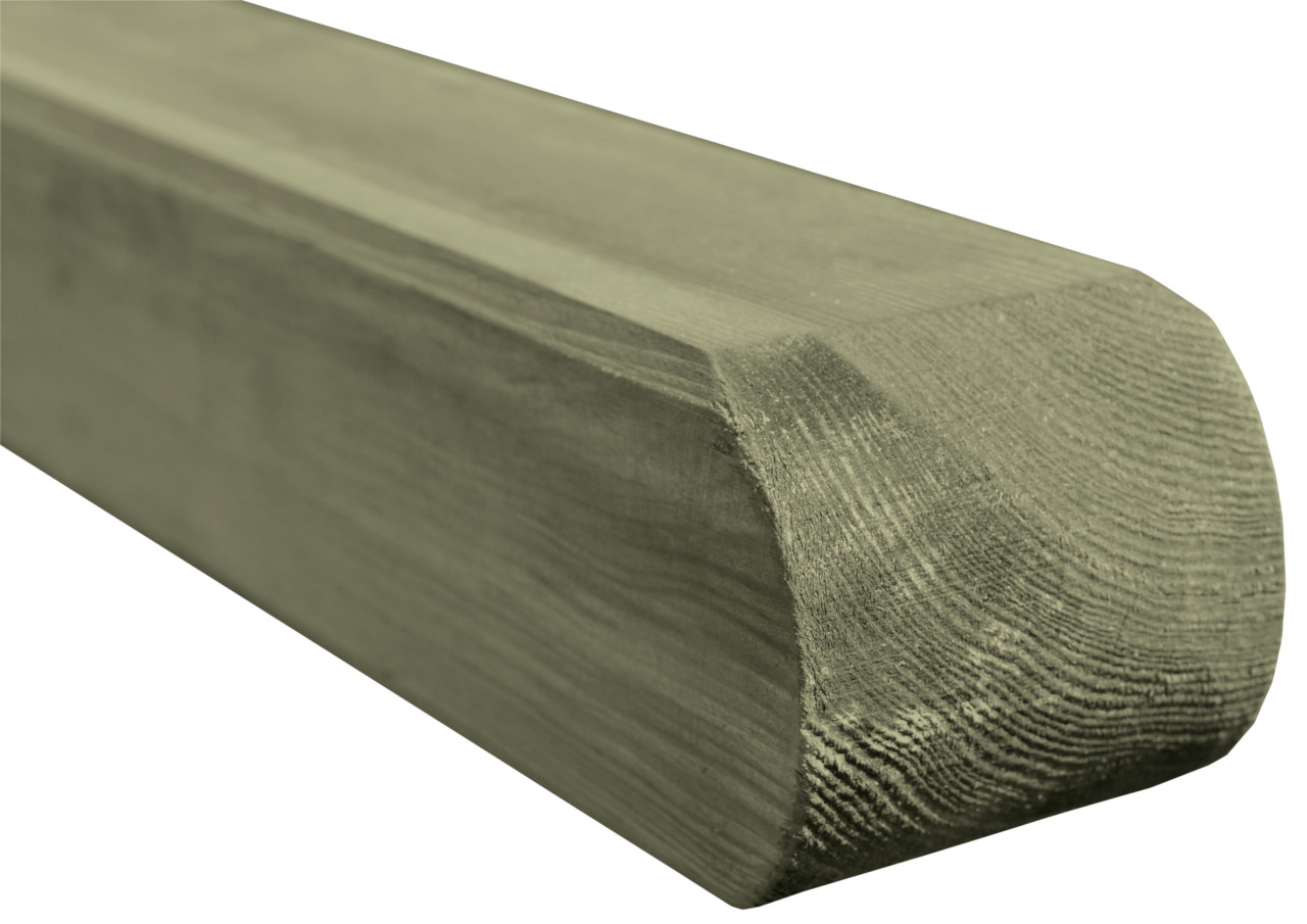 Rundkopfpfosten 180 cm, 90 x 90 mm, kesseldruckimprägniert