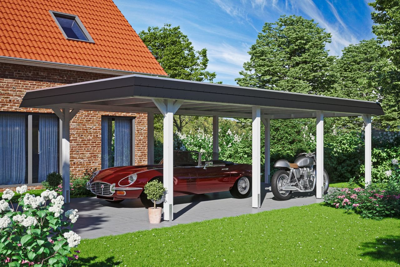 SkanHolz SKAN HOLZ Carport Wendland 409 x 870 cm mit Aluminiumdach GLO784205367
