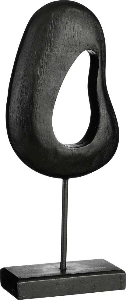 Mica Dekorationobjekt Pastina schwarz Mangoholz 13 x 33 cm