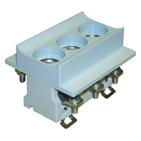 Hager LD047 Sicherungssockel aus Kunststoff, D01, E14, 16A, 3-polig