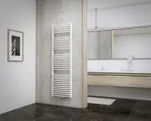 Schulte Badheizkörper München 1575 x 50 cm weiß 776 Watt Anschluss mittig