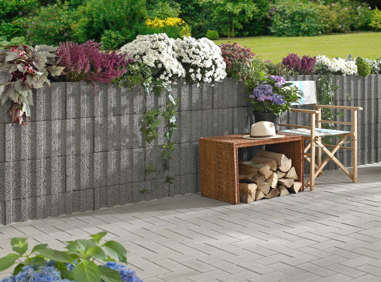 Kann Pflanzstein Gala Flair 60 x 40 x 25 cm grau kaufen Globus Baumarkt