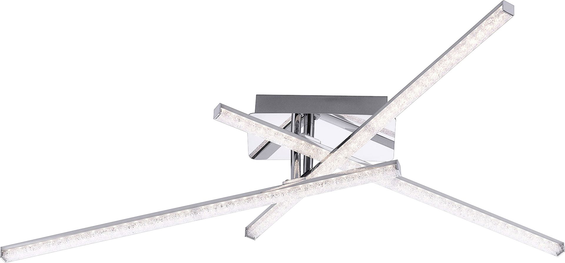 JustLight LED Deckenleuchte Simon Kristalloptik drehbar