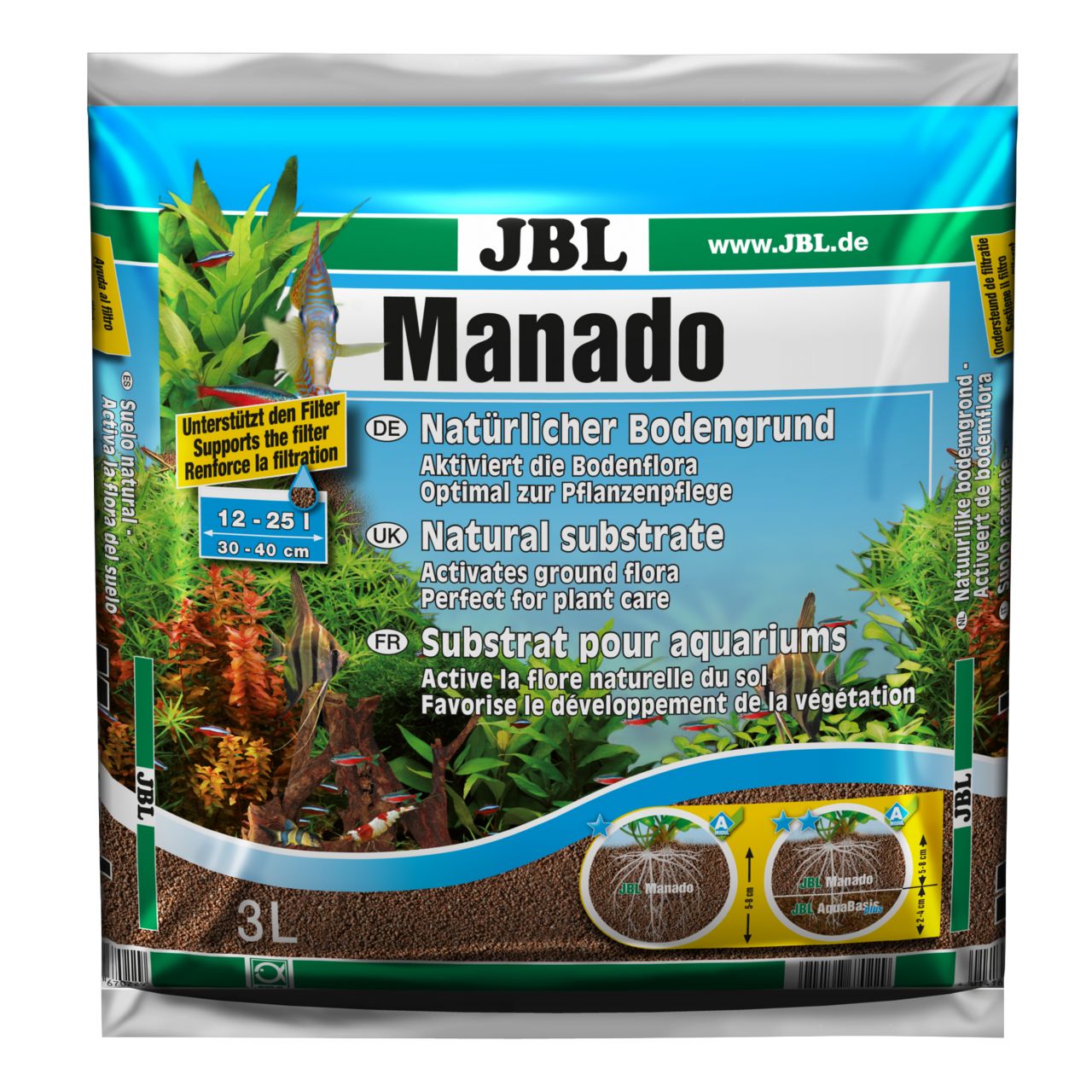 JBL Aquaristik JBL Manado Naturbodengrund GLO689502684