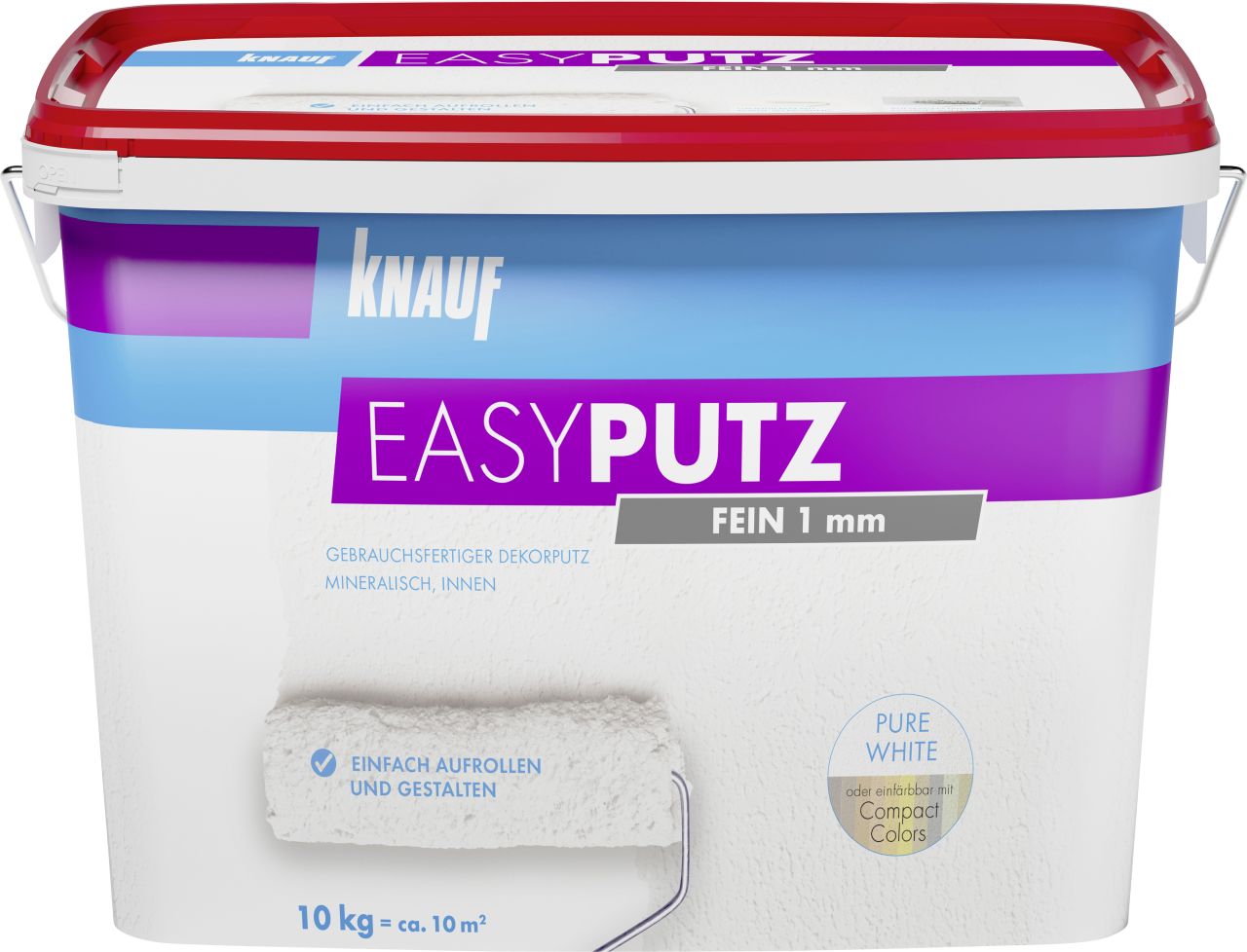 Knauf EasyPutz Streichputz 10 kg 1 mm fein schneeweiß GLO765052165