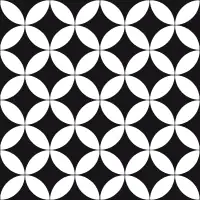 Bodenfliese Feinsteinzeug Casablanca Chess 20 x 20 cm weiß-schwarz