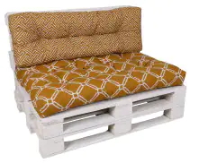 GO-DE Loungekissen-Set für Paletten 120 x 40 x 15 cm, gelb, senf