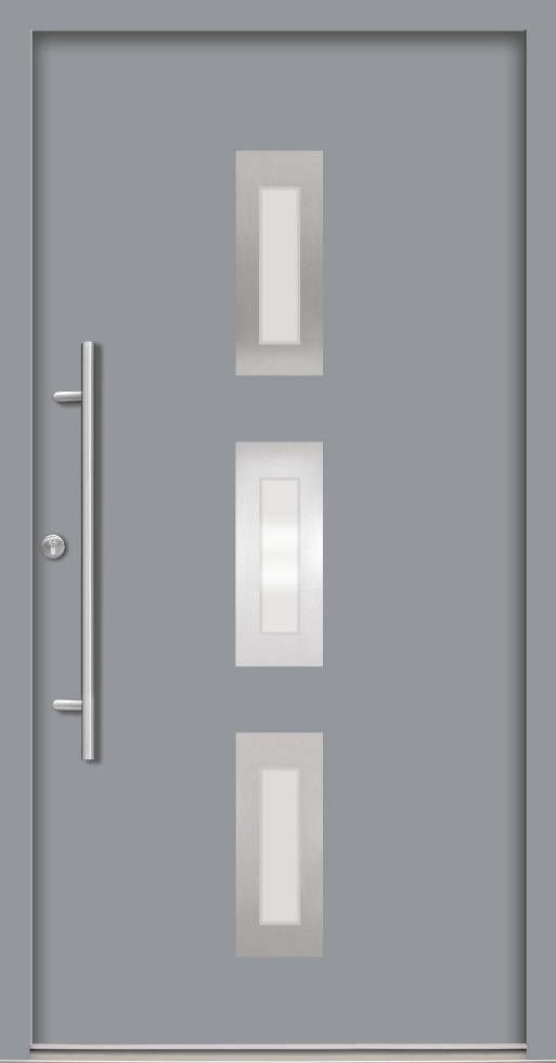 Splendoor Haustür Passivedoor Premium B02 Grau DIN Links 110 x 210 cm