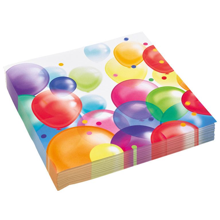 Servietten Ballons 20 Stück 33 x 33 cm