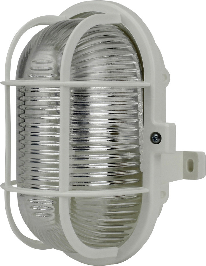 Ovalleuchte 60 Watt PVC-Korb weiß