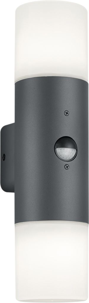 Trio Leuchten Sensor-Außen-Wandleuchte Hoosic E27 anthrazit Up- & Downlight