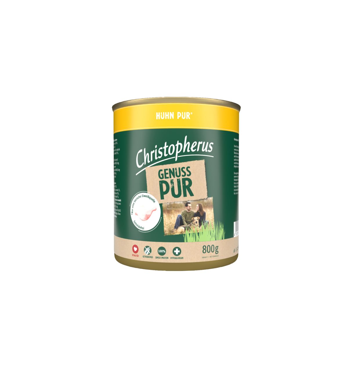 Christopherus Pur Adult Huhn Hundefutter 800g GLO629307715