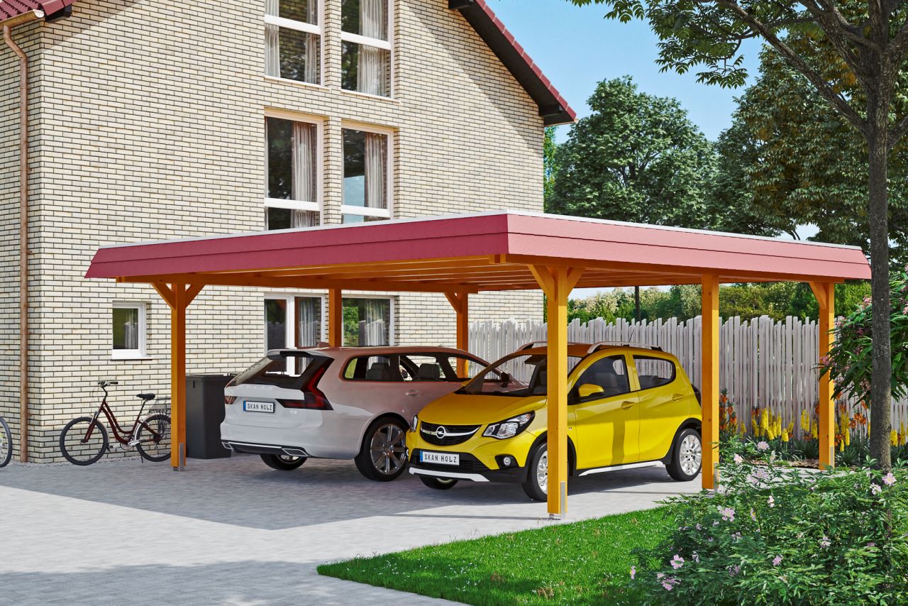 SkanHolz SKAN HOLZ Carport Wendland 630 x 637 cm mit Aluminiumdach GLO784205334