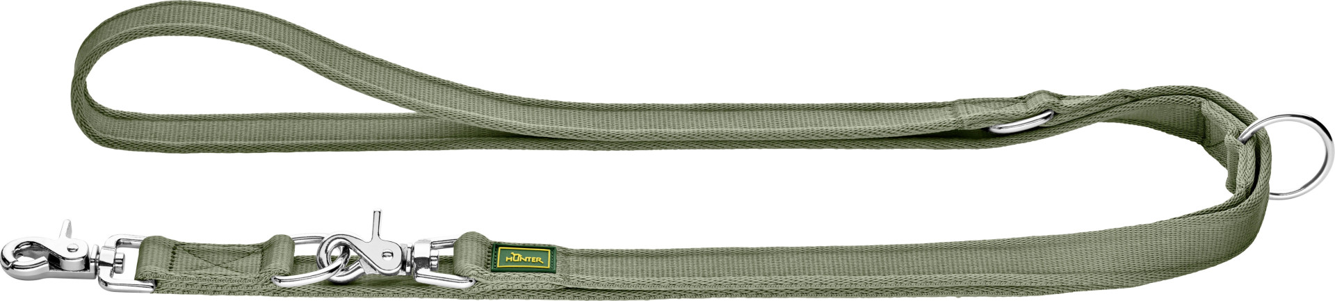 Hunter Hundeleine Führleine verstellbar Inari 2 m x 2,5 cm lindgrün