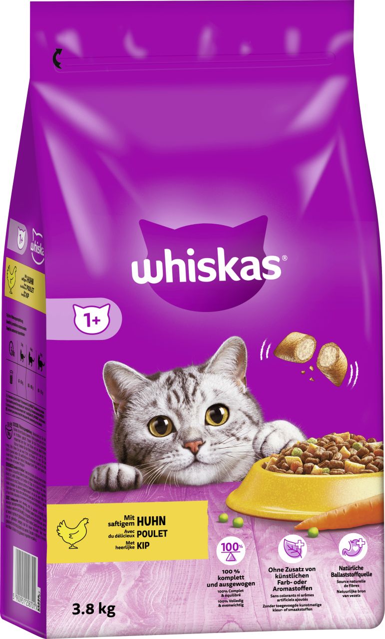 Whiskas Katzenfutter Adult 1+ mit Huhn 3,8 kg GLO629203967